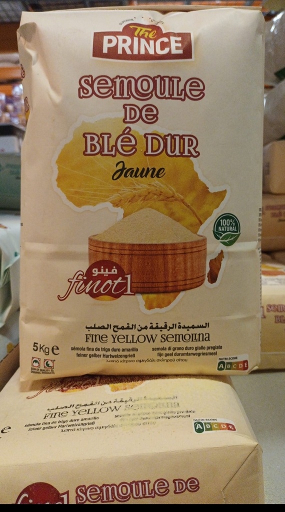 The Prince (FINE) Semoule De Ble Dur Jaune 5kg 