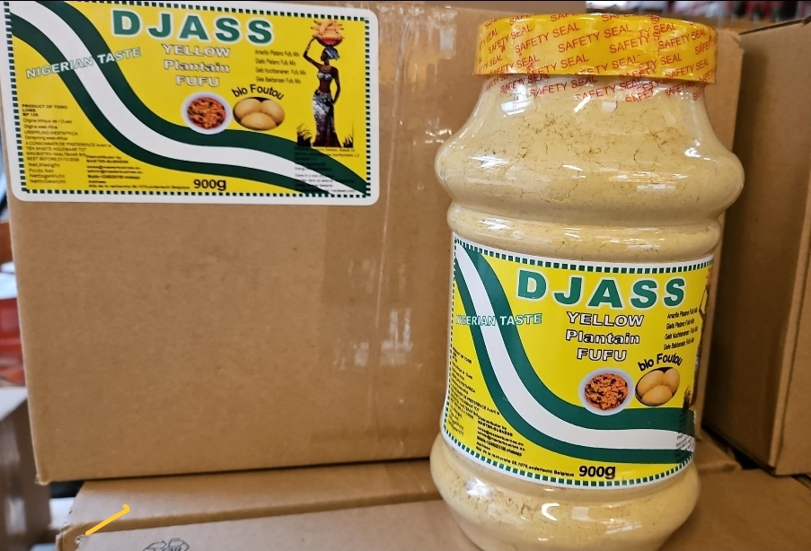 Djass Yellow Plantain Fufu 5x900gm.