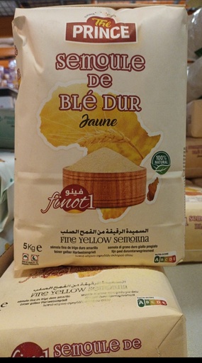 The Prince (FINE) Semoule De Ble Dur Jaune 5kg 