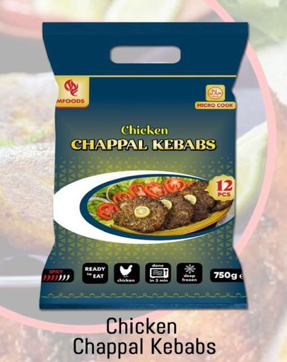 MF/Ideal Chicken Chappal Kababs 12x12pc.