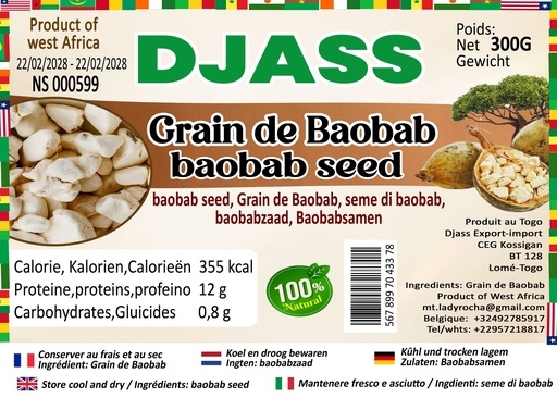 Djass Baobab Entir/Whole 15x300gm