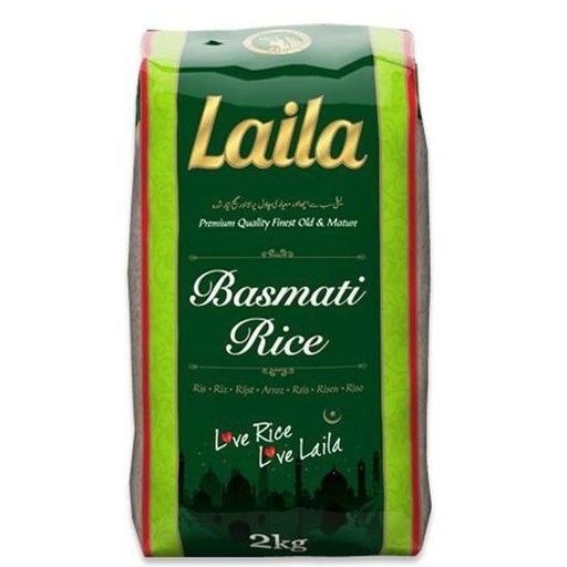 Laila Basmati Rice Green Brick Pack 6x2kg 
